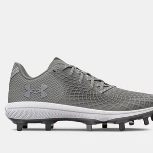 Under Armour Womens UA Glyde 2 MT Softball Cleats 11 Grey/Silver MSRP$95